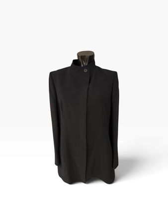 MaxMara Damen Jacke schwarz Stehkragen Grösse 40