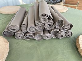 Tischläufer, Taupe, Kunstleder, 16 Stück, Neuwertig!