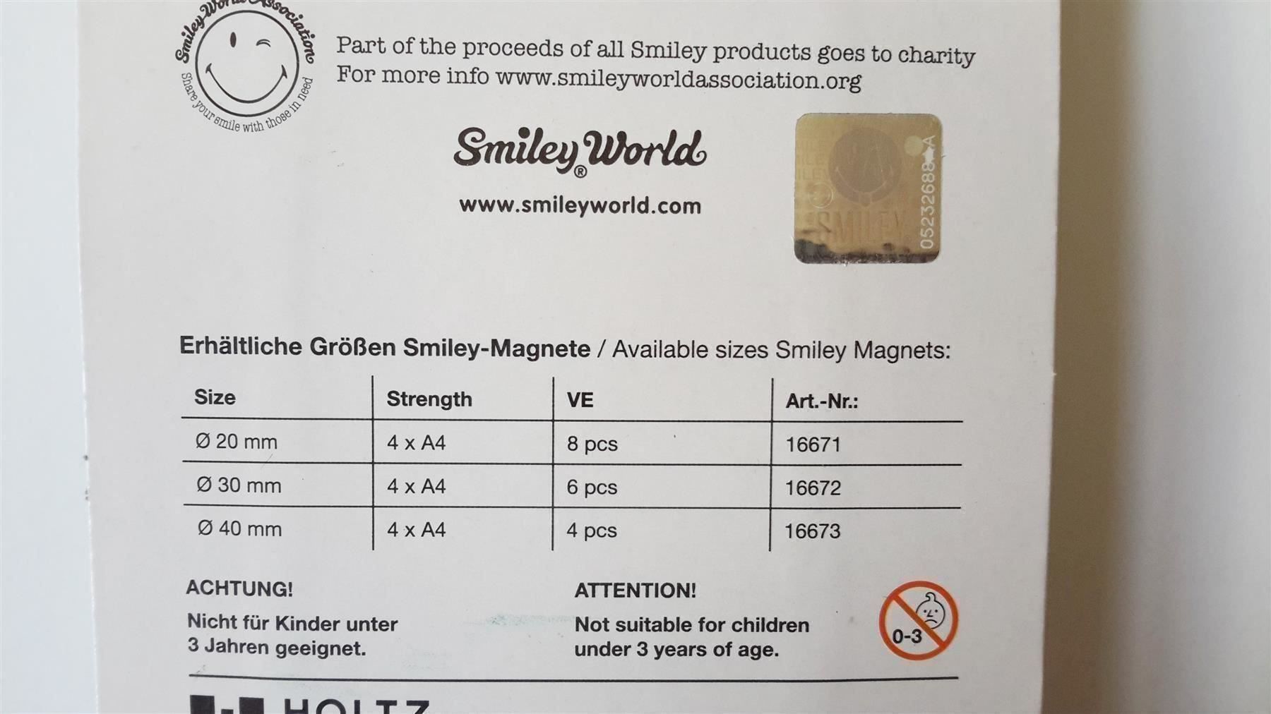 Calamite: Magnete Smiley 4 Stück, 40 mm – Nuovo e nell'imballaggio originale da St. Gallen venduto da cointec 6