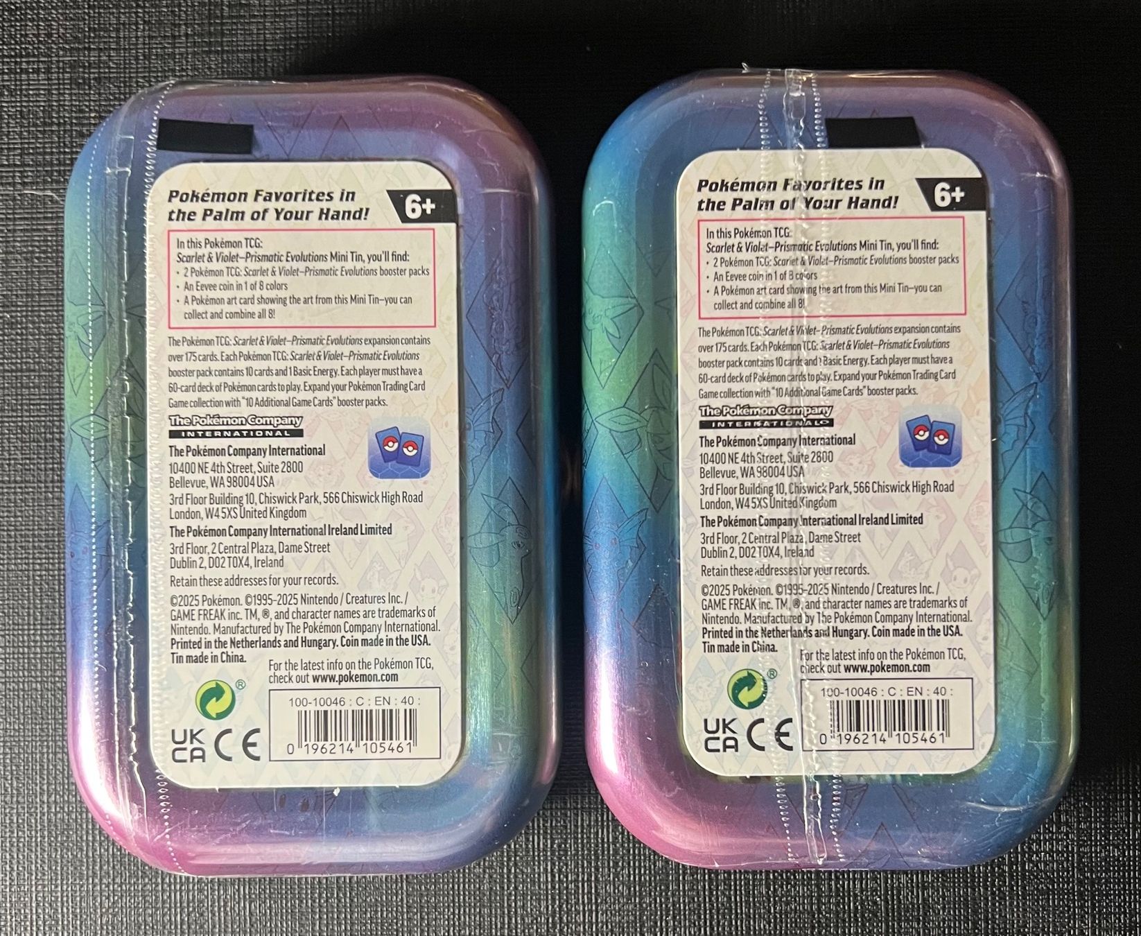 Pokémon Cartes à collectionner: 2x Pokemon Prismatic Evolution Mini Tin English – Neuf avec emballage d'origine à Appenzell par RMBricks 1