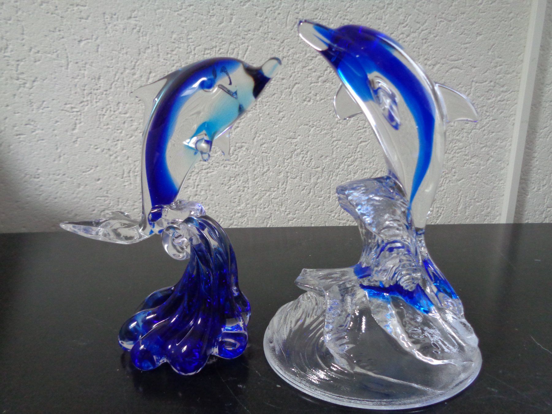 Figuren: Delfin aus Kristall Glas (2 Stk.) – Gebraucht aus Langenbruck von Gumsi 1