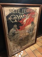 Affiche Plakat FSG STV Fédérale Lausanne 1909 Turn ROUGE