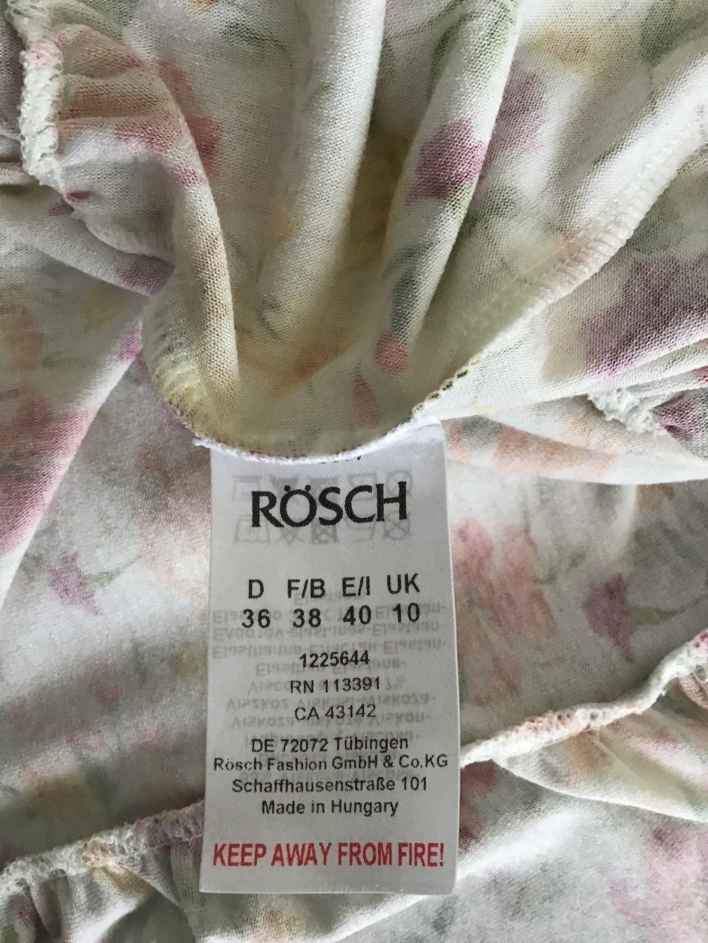 Kleider: SOMMERKLEID RÖSCH BLUMENDESIGNE GR. 36 – Neu (gemäss Beschreibung) aus Glattfelden von ire_w6h2 5