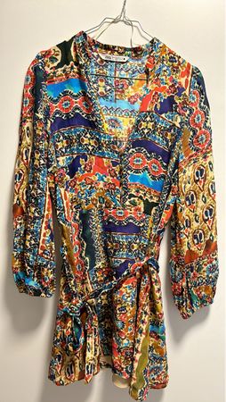 Boho Chic Sexy Dress Vibrant Pattern