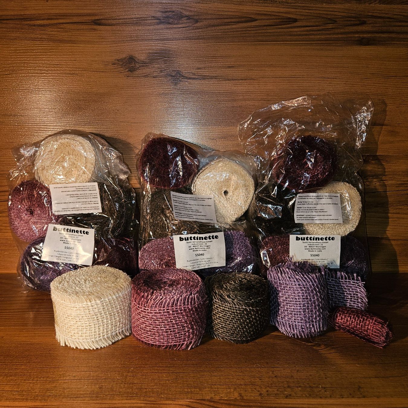 Nastri decorativi: Jute / Rupfen Bänder 19 Rollen – Nuovo (secondo la descrizione) da Reichenbach i. K. venduto da ANiZu83