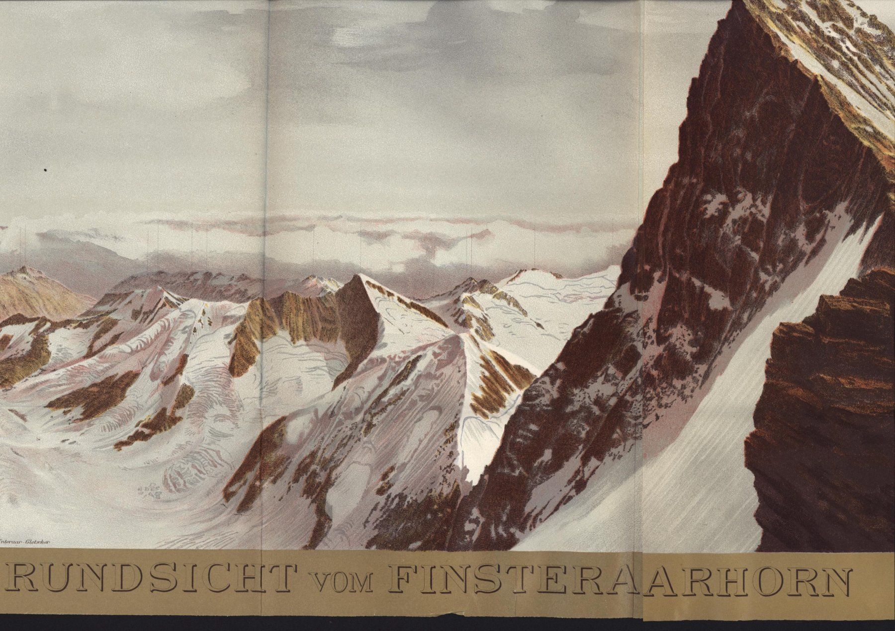Gravures: Finsteraarhorn  Panorama – D'occasion à Rafz par Helvet32