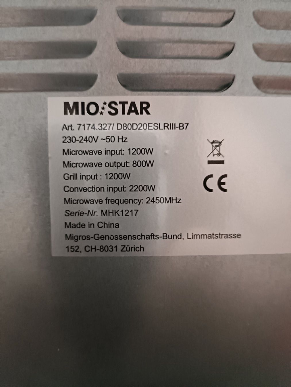 Mio Star Küchengeräte: Mikrowelle Mio Star – Gebraucht aus Zürich von Rene1958 7