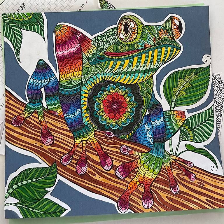 Poster & Bilder: Bild von Hand gemalt "Eden Frosch" 21cm – Gebraucht aus Muhen von jol_ina00