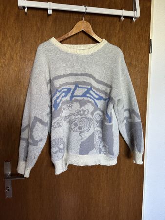 Pullover Motiv baby blau Grösse L gebraucht guter Zustand