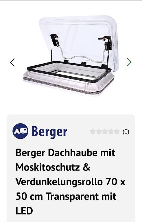 Finestre: Dachfenster Camper Ausbau Dachhaube Berger – Usato da Arosa venduto da fey_dyd2