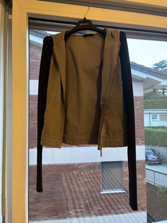 Giacca donna corta militare maniche nere taglia M