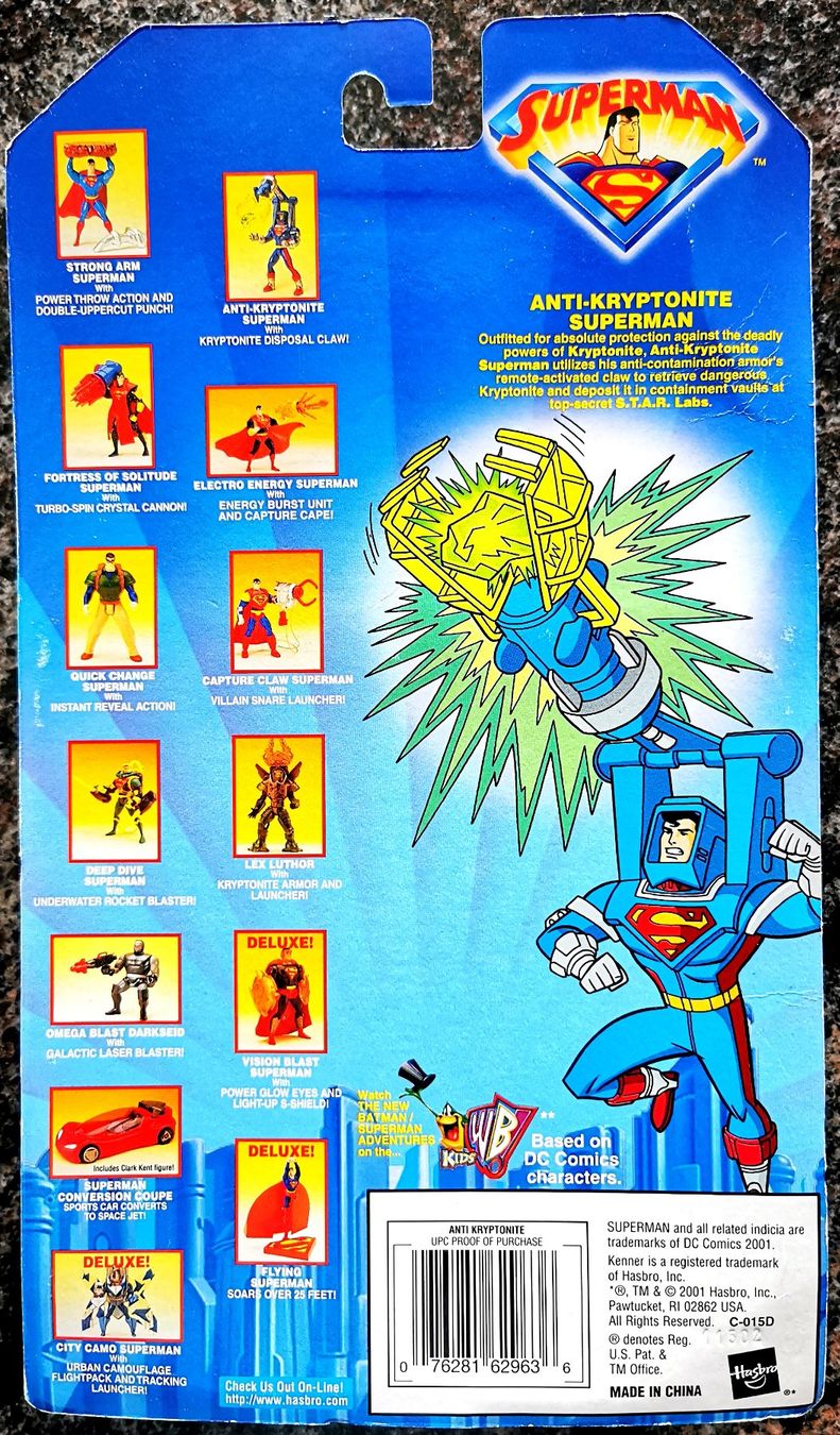 Hasbro Figuren: Superman Anti Kryptonite 2001 Vintage Sammelfigur DC Comics – Neu und originalverpackt aus Rorschach von Actionvintage789 1