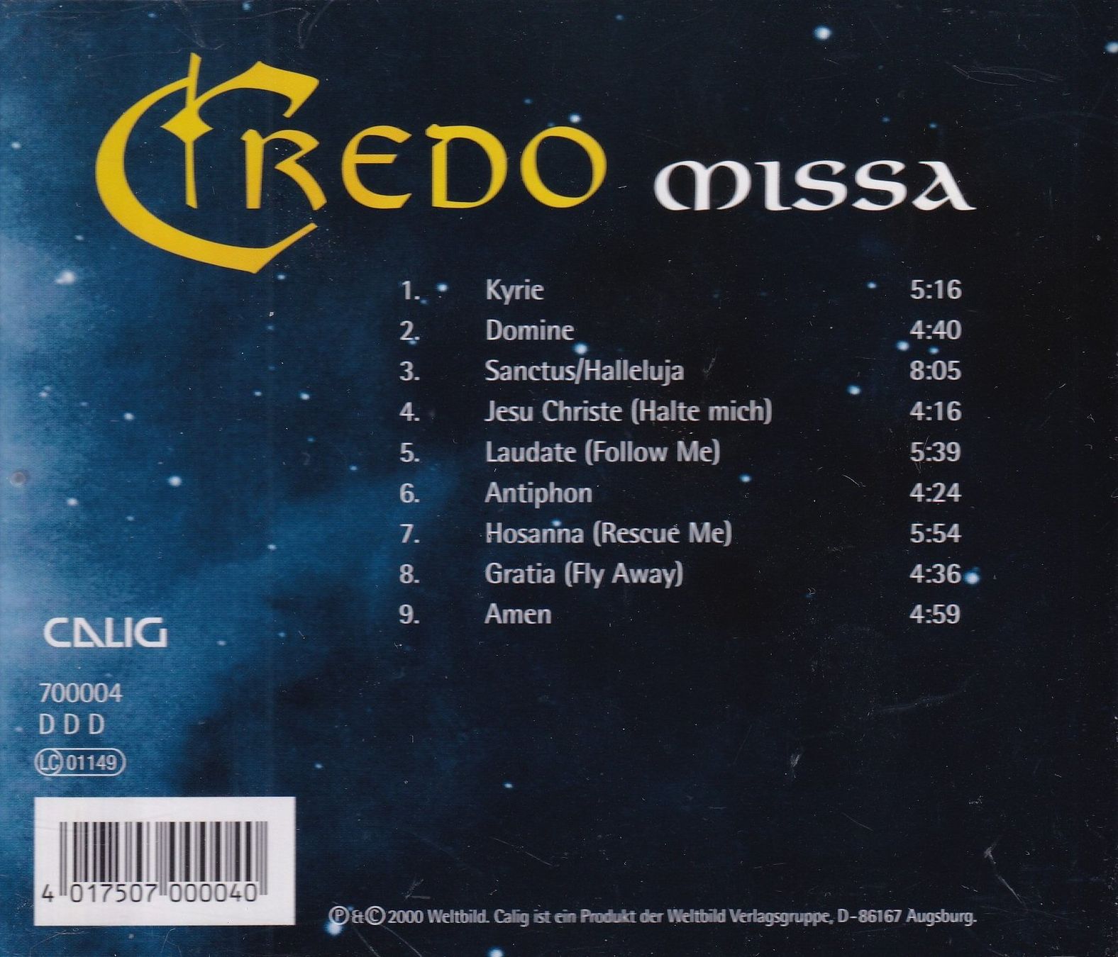 CD: CD ab Fr. 1.--, Credo - Missa – Usato da Lausen venduto da Mondeo10628 1
