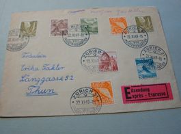 Eil-Brief 1949, toll frankiert, gelaufen