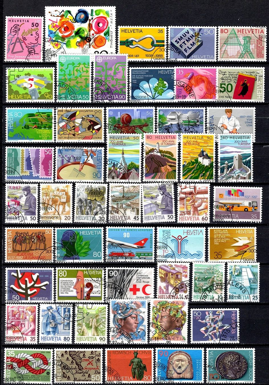 Alle Briefmarken: Sammlung Schweiz (758) – Gebraucht aus Burgdorf von blinky01 2