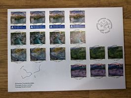 Combo FDC Schweizer Flusslandschaften