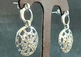 Hängende Ohrringe 18K Gold mit Diamanten