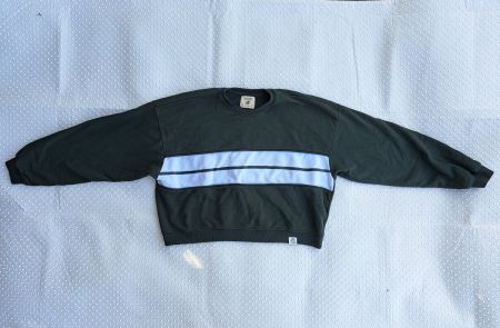 Pull&Bear grün-weiss Oversize Grösse XS