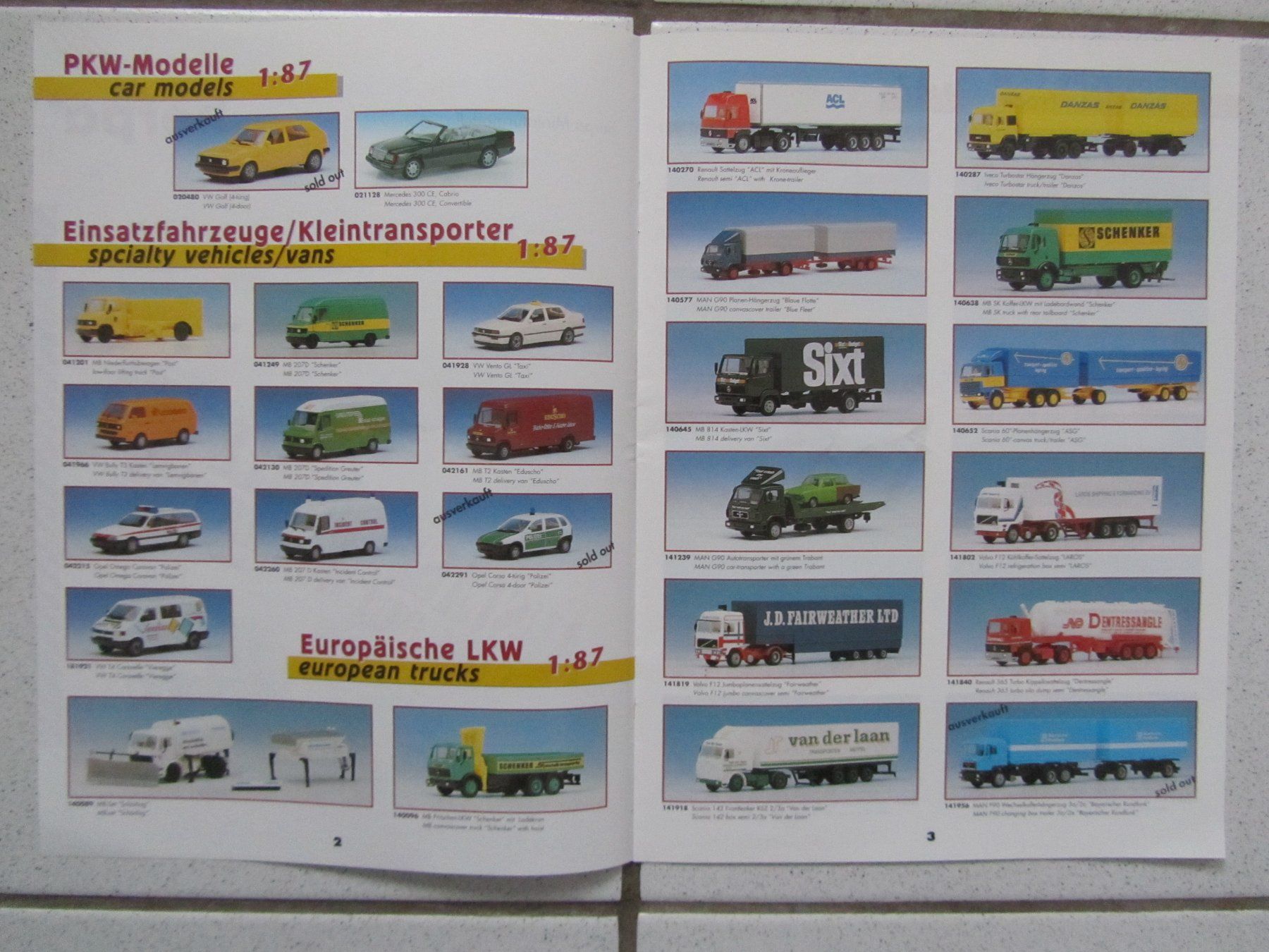 Herpa Modellautos: herpa, Automodell-Katalog 1995 – Gebraucht aus Weiningen ZH von dietsch57 7