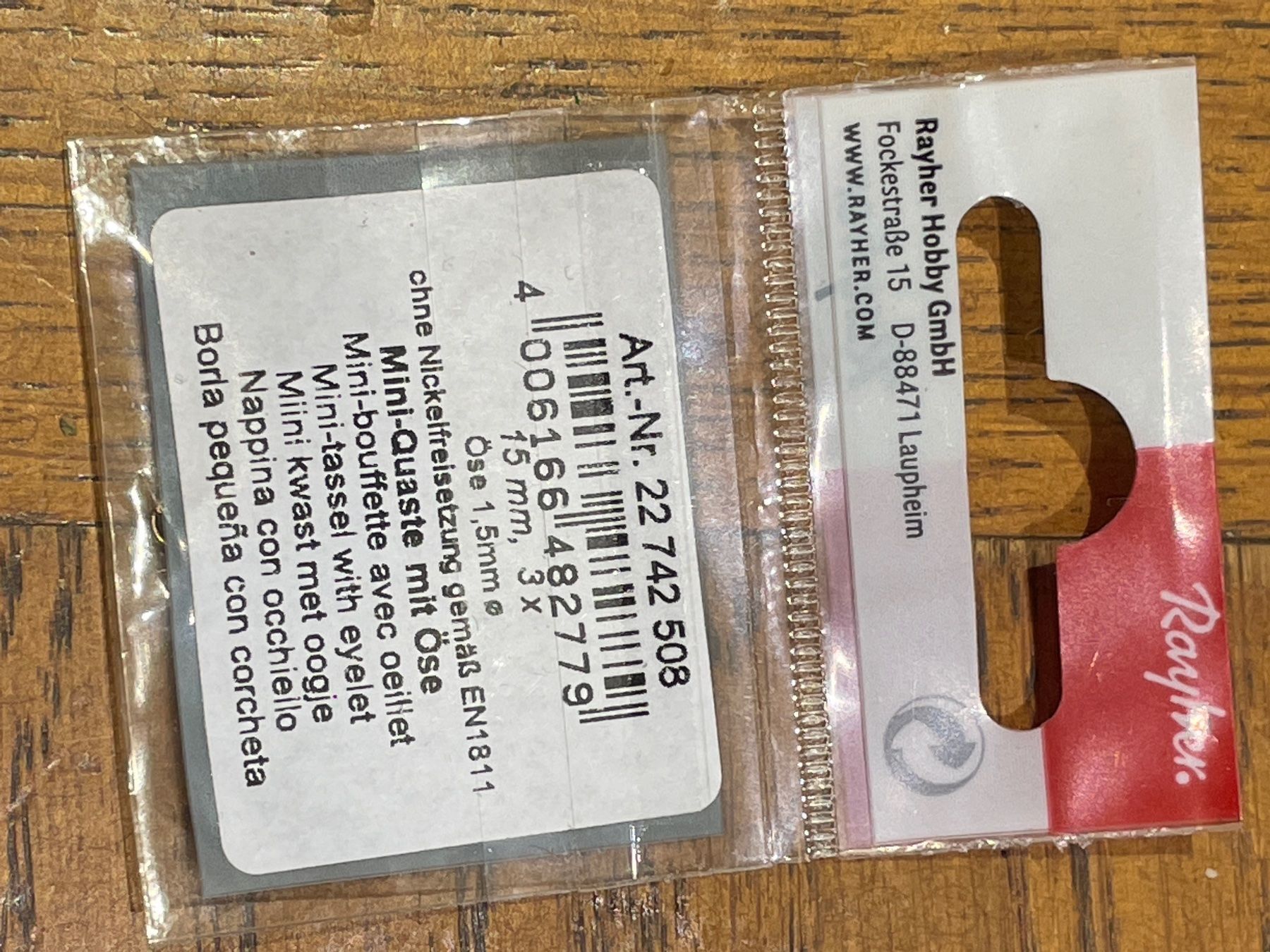 Bastelsets: mini quaste mit ose mini-bouffette – Neu und originalverpackt aus Lajoux JU von Briard0 1