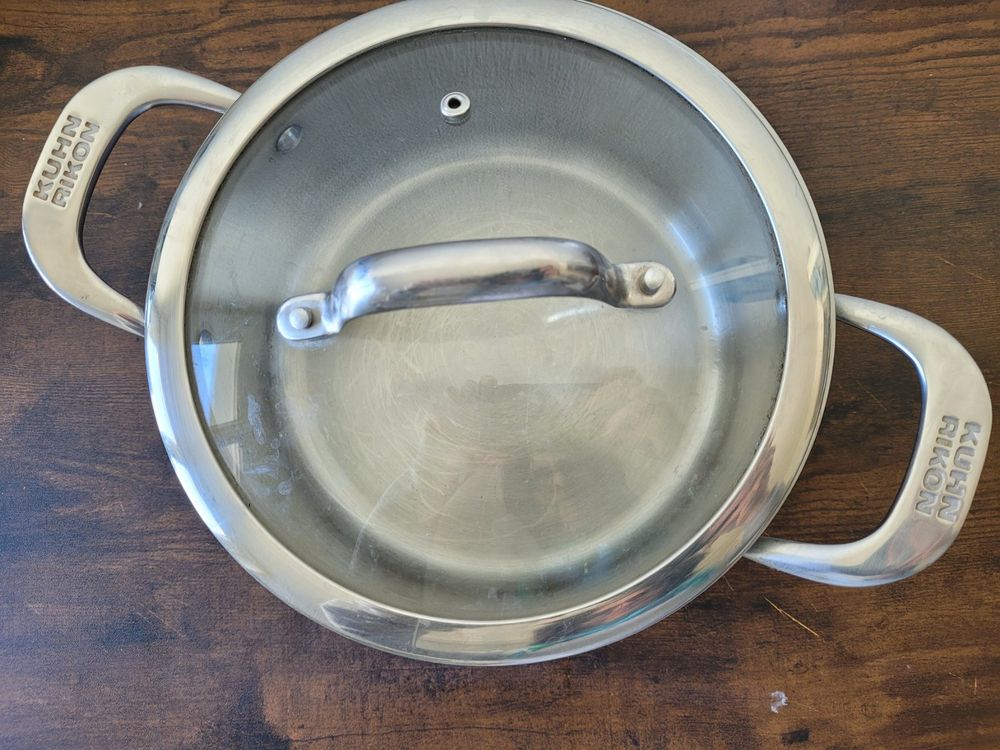 Kuhn Rikon Allround Casseruola Acciaio Inox 16 Cm 1,5 L Con Coperchio In Vetro - Adatta A Induzione E Forno Fino A 240°C