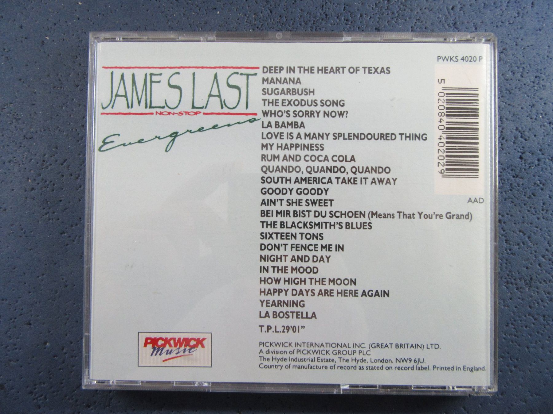 CD: JAMES LAST " NON STOP EVERGREENS " CD – Usato da Ettingen venduto da Hausi4711 2