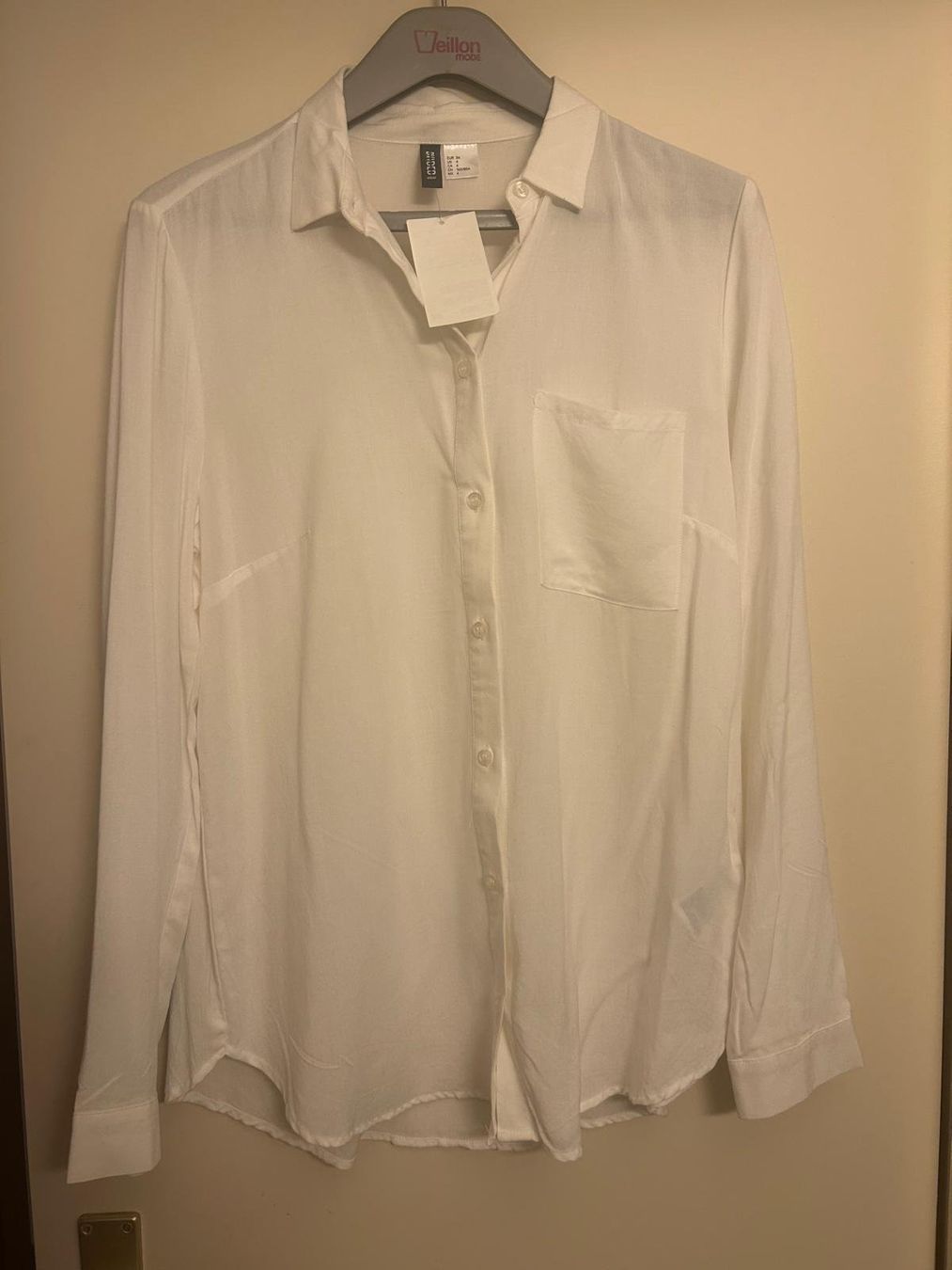 H&M Camicette: Chemisier blanc, taille 36, neuf avec étiquette – Nuovo e nell'imballaggio originale da Genève venduto da lapoucha