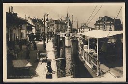 AK Rorschach, Partie im Hafen, 1927
