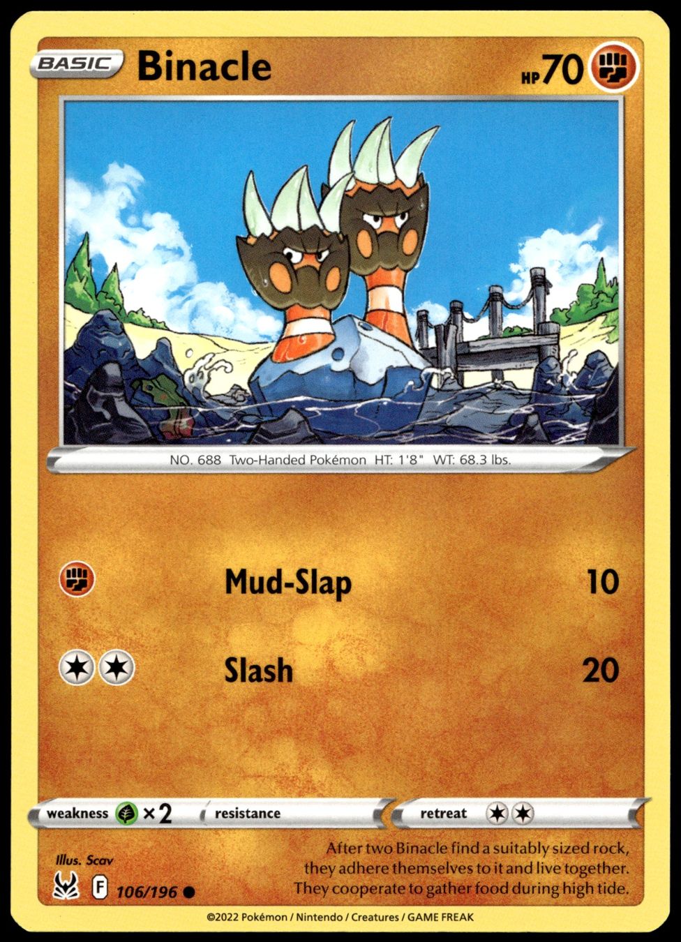 Pokémon Carte collezionabili: Pokémon Binacle 106/196   SWSH11 Lost Origin – Usato da Le Mouret venduto da PokemonCards_CH