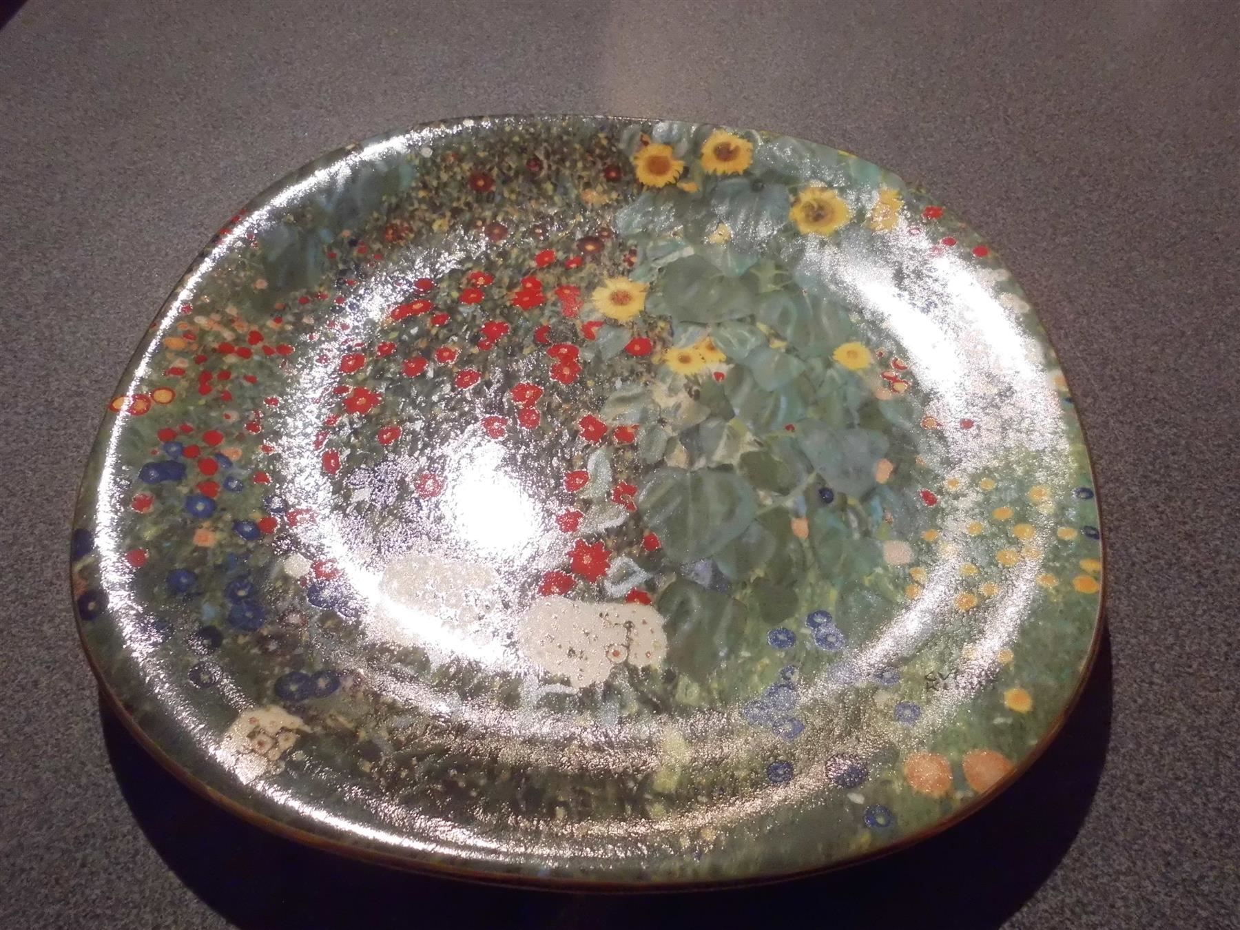 Teller: Wandteller "Bauerngarten mit Sonnenblume – Gebraucht aus Zürich von abraxas1291
