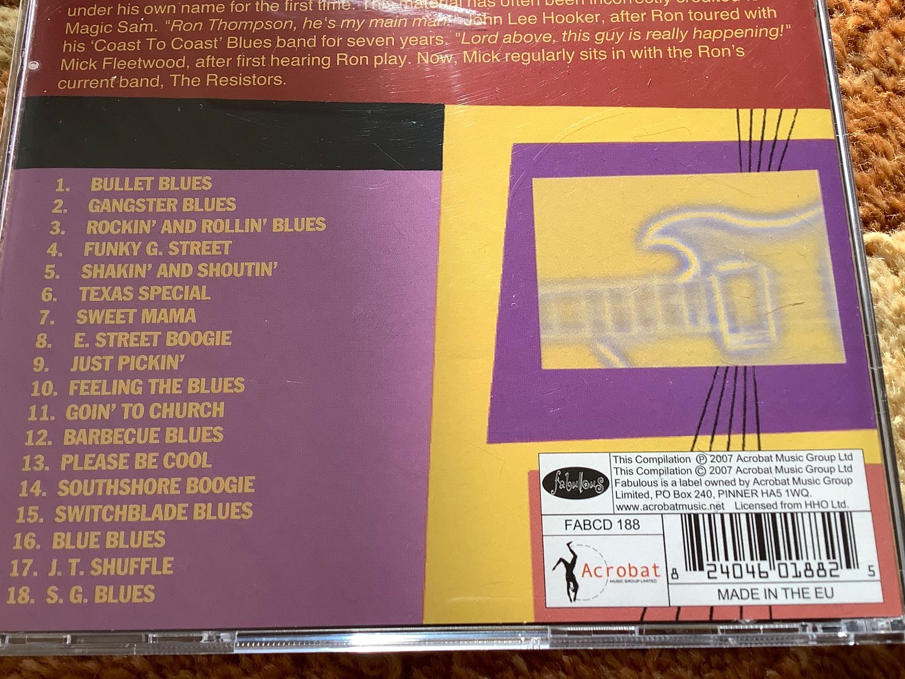 CD: Ron Thompson * Just Pickin – Usato da herzogenbuchsee venduto da HIFIANER 2