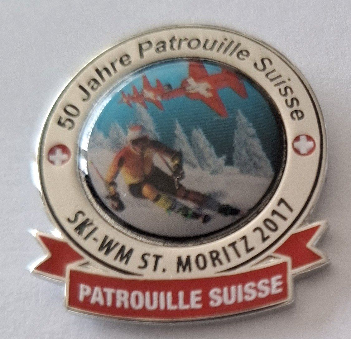 Armée suisse Plaquettes & Badges: Patrouille Suisse Ski WM St. Moritz 2017 – D'occasion à Hinterkappelen par Schampus