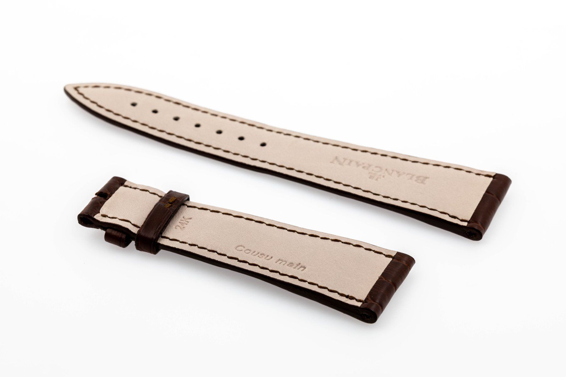 Bracciali & Braccialetti: Blancpain brown leather strap 23mm NEW – Nuovo (secondo la descrizione) da Epalinges venduto da bracelet123 1
