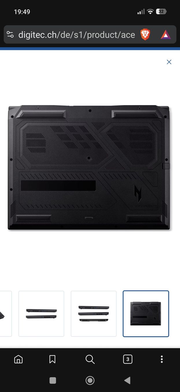 Acer Notebook: Gamer Notebook Acer Nitro V16 – Nuovo (secondo la descrizione) da Trubschachen venduto da alex_feuz 1