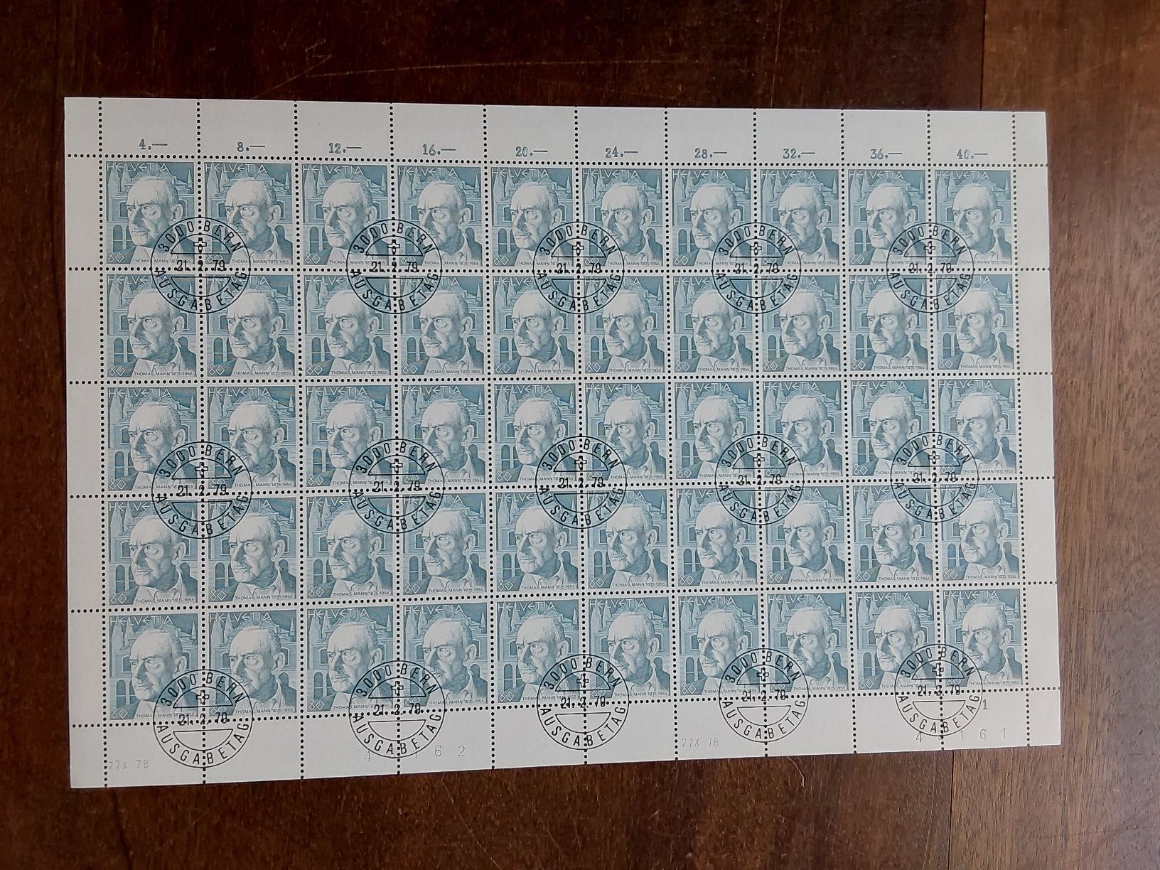 Tutti i francobolli: Erni Hans Briefmarkenbogen 1979  – Usato da Steinach venduto da Chilli1957 1