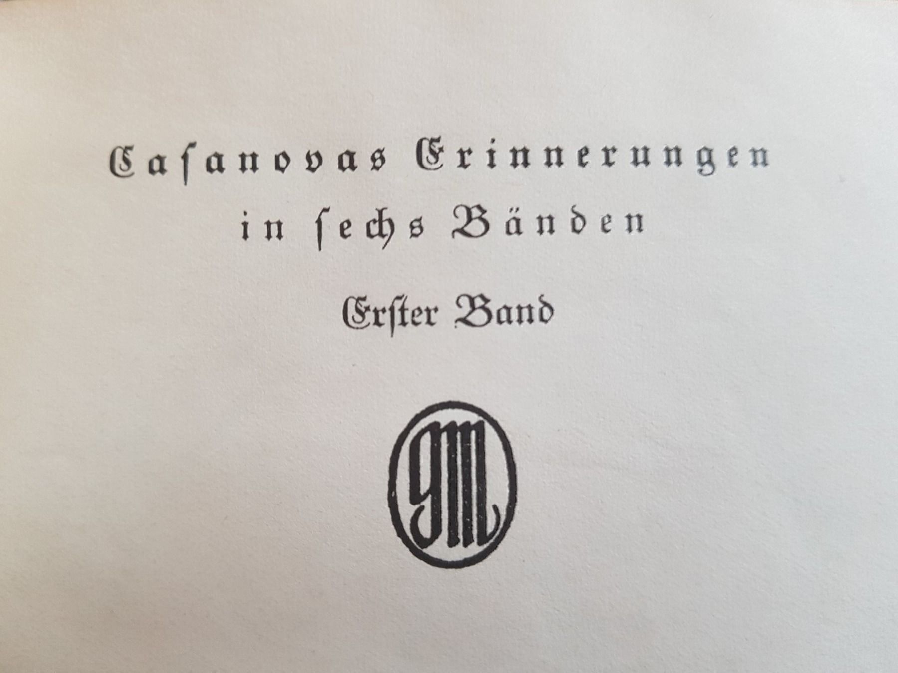 Libri: DIE ERINNERUNGEN  DES GIACOMO  CASANOVA – Usato da zürich venduto da gabab 3