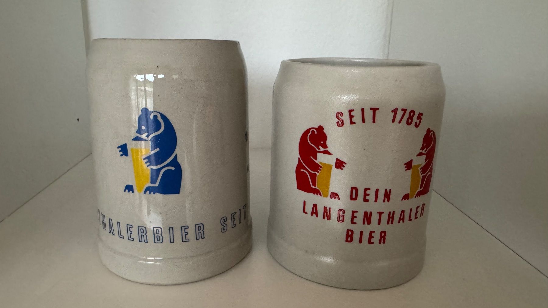 Gläser: 2 Bierkrüge Langenthaler Bier – Neu (gemäss Beschreibung) aus Fällanden von Escheli 2