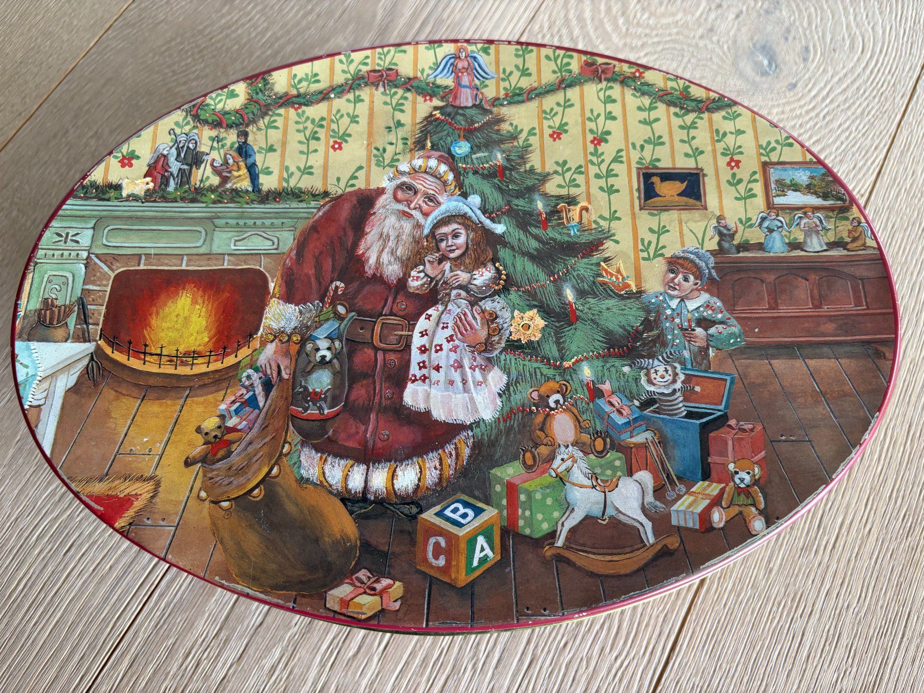 Barattoli: Antike Blechdose/ Guetzlidose  mit schönem Weihnachtssujet – Usato da Aesch LU venduto da Rovo 2