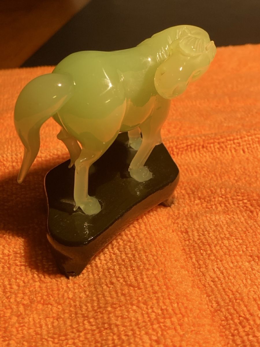 Figuren: Une paire de chevaux en verre chinois – Gebraucht aus Bevaix von Dominixx52 4