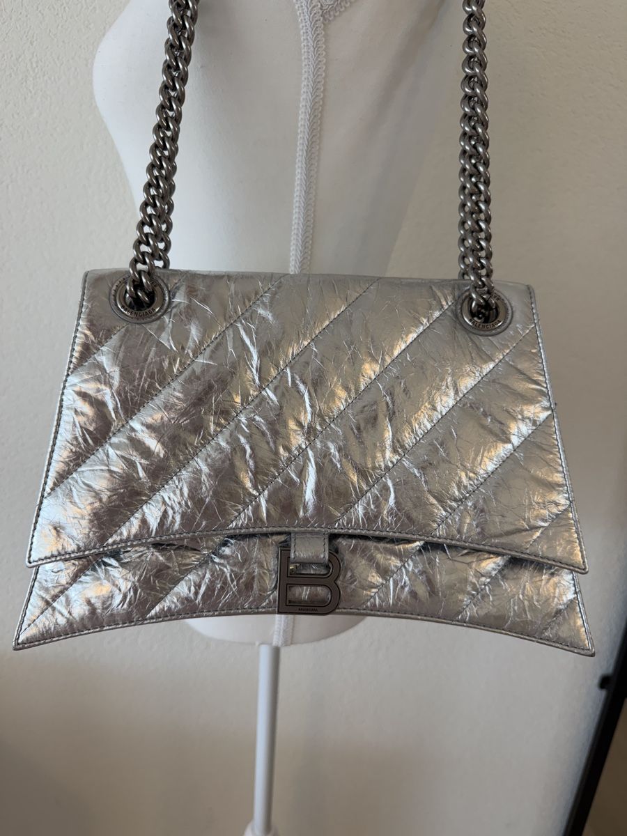 Balenciaga Borse da donna: Balenciaga Hourglass Chain Bag Metallic Silver – Nuovo (secondo la descrizione) da Effretikon venduto da MaisonNade 1