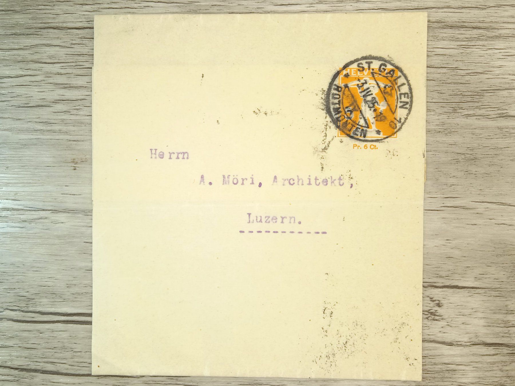 Tutti i francobolli: TR60 Document + Timbre Suisse 1925 – Usato da Cousset venduto da Patrick_Collections