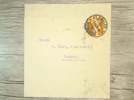 TR60 Document + Timbre Suisse 1925
