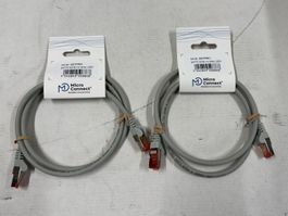 2x MicroConnect CAT6 S/FTP Netzwerkkabel 1m, Grau (X1209)