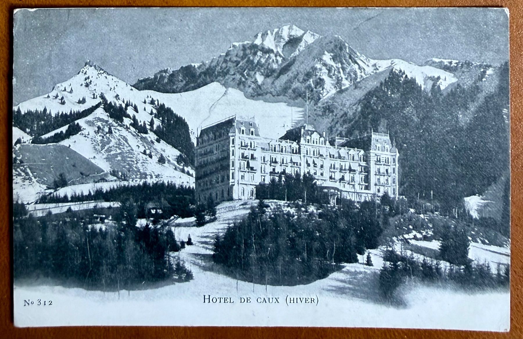 Cartoline postali: Caux - Hôtel en hivers 1906 – Usato da Lutry venduto da Ediego