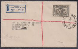 R-Brief 1937 Australien - Zürich