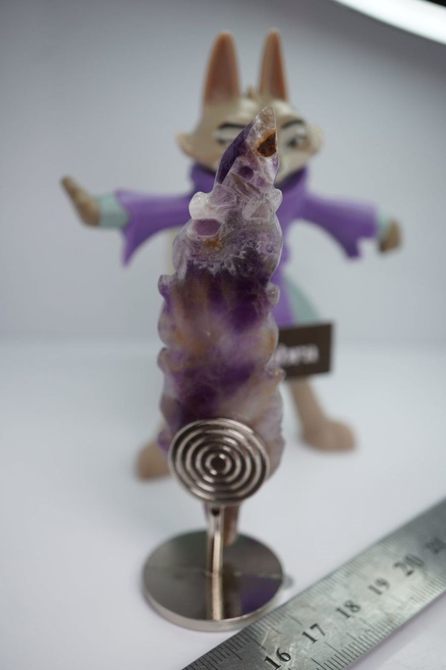 Minerali & Pietre curative: Feder   aus  Chevron Amethyst      10 cm – Nuovo e nell'imballaggio originale da Eschenbach SG venduto da topstone 1