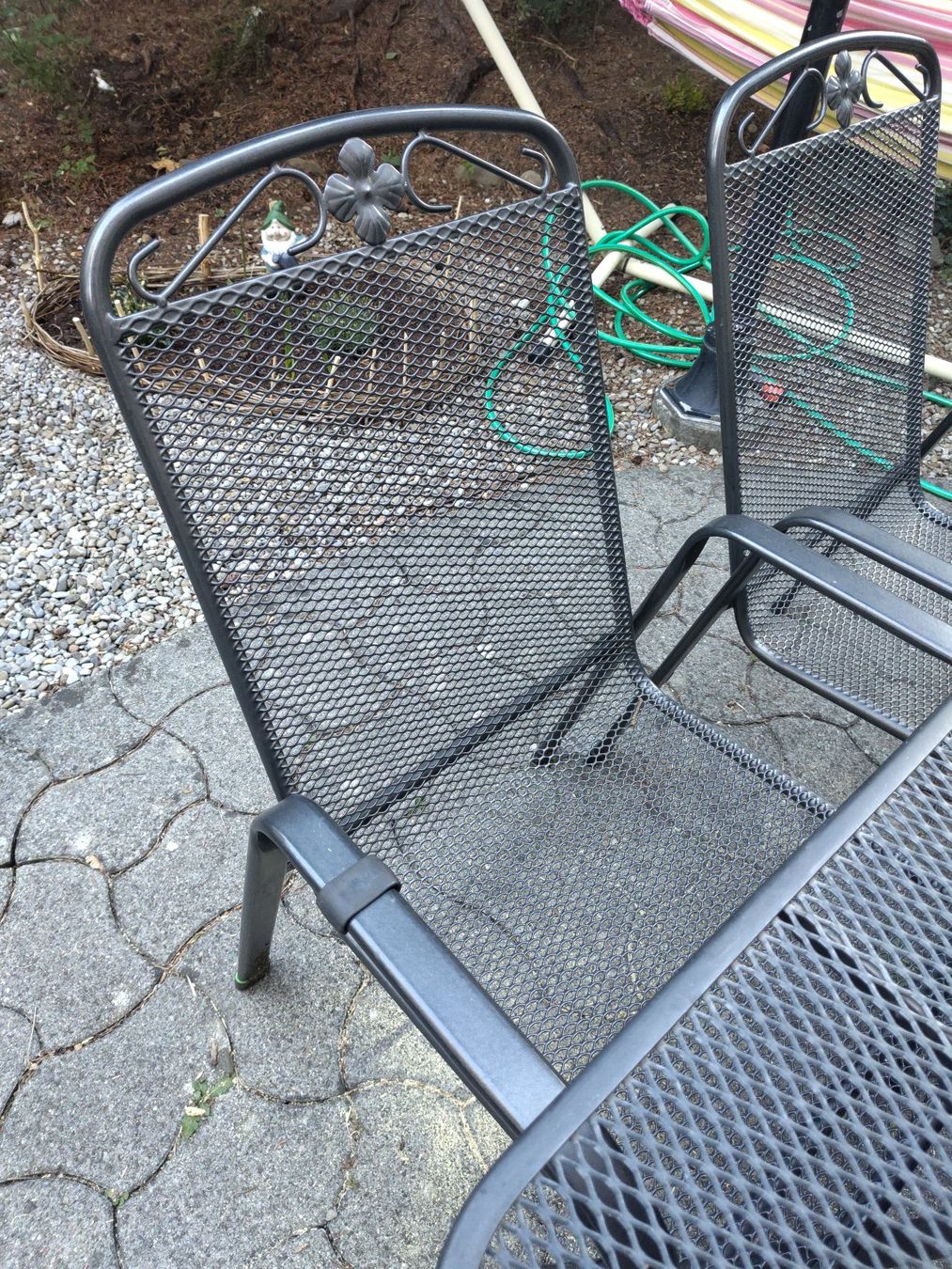 Set de table et chaises: Gartentisch mit 4 Stühlen Metall Anthrazit gebraucht – D'occasion à Bern par eps_qm9d 3