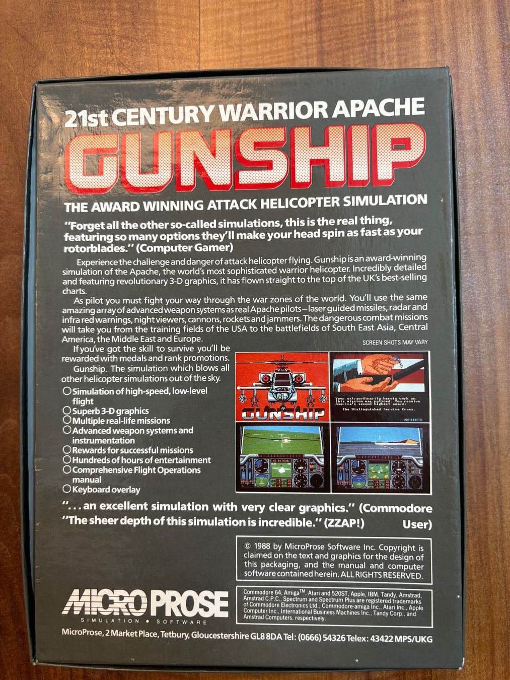 Giochi: Amiga Spiel: Gunship – Usato da Niederhasli venduto da Manuf0 1