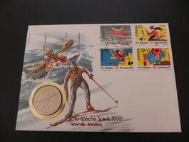 Münzbrief Andorra 2 Diners 1987 Olympia Barcelona