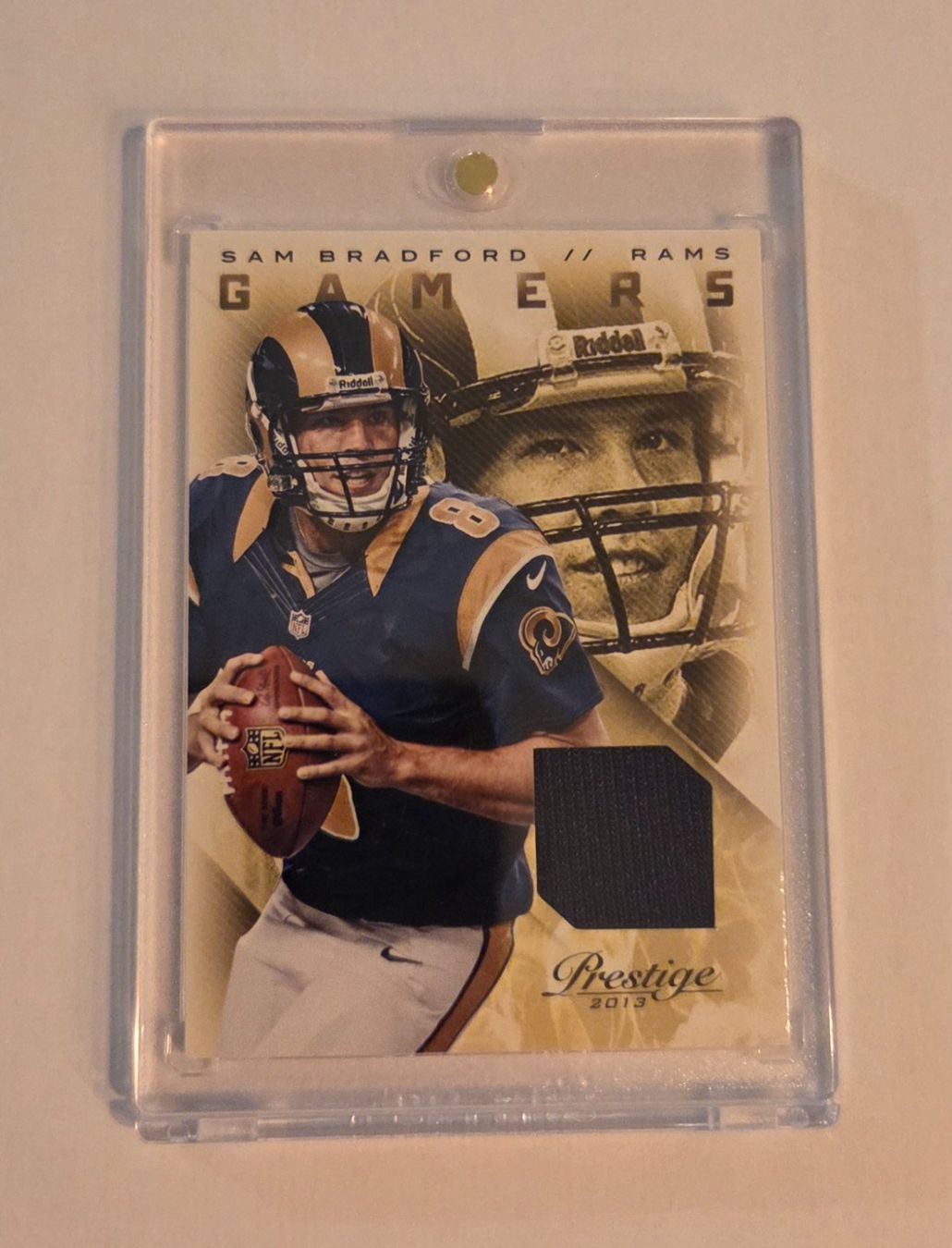Panini Carte collezionabili: Sam Bradford Jersey Card 2013 Panini Prestige Patch Rams – Usato da Oberrüti venduto da Swiss_Drone